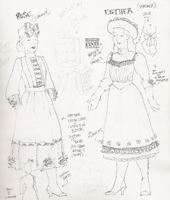 Rose and Esther Costume Designs